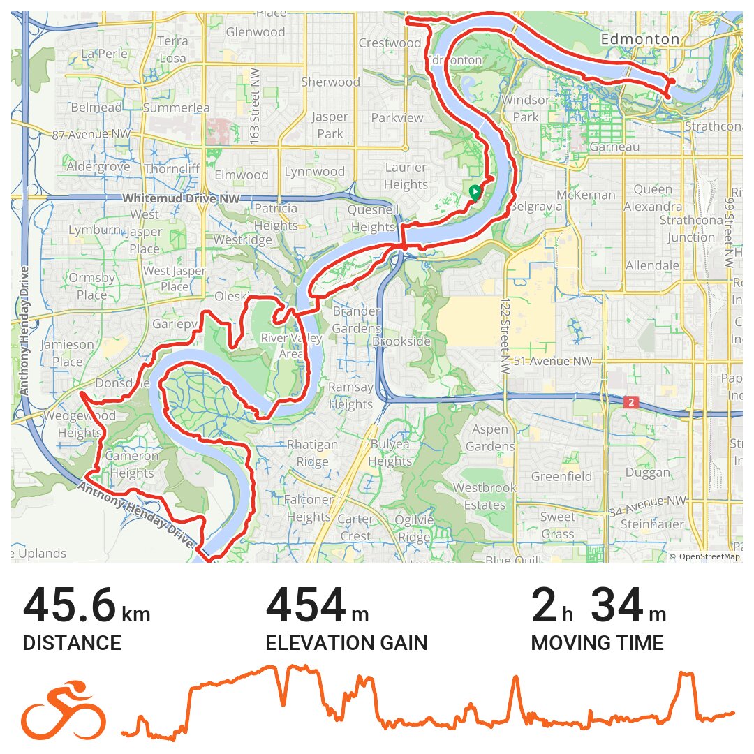 Morning Ride A bike ride in Edmonton, Alberta