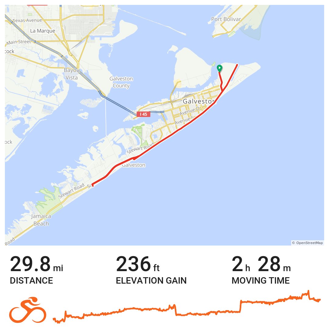 Galveston Seawall West to Access Point 12 · Ride with GPS