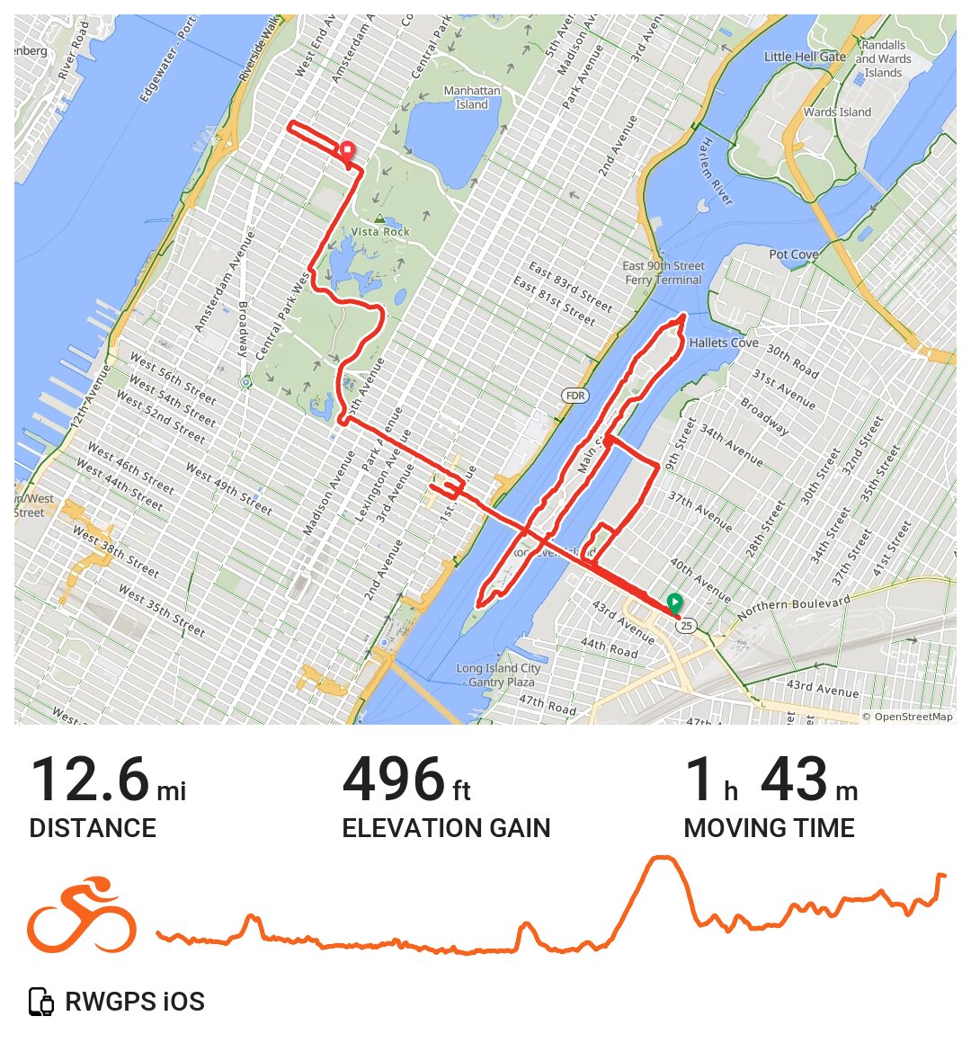 Roosevelt Island · Ride with GPS