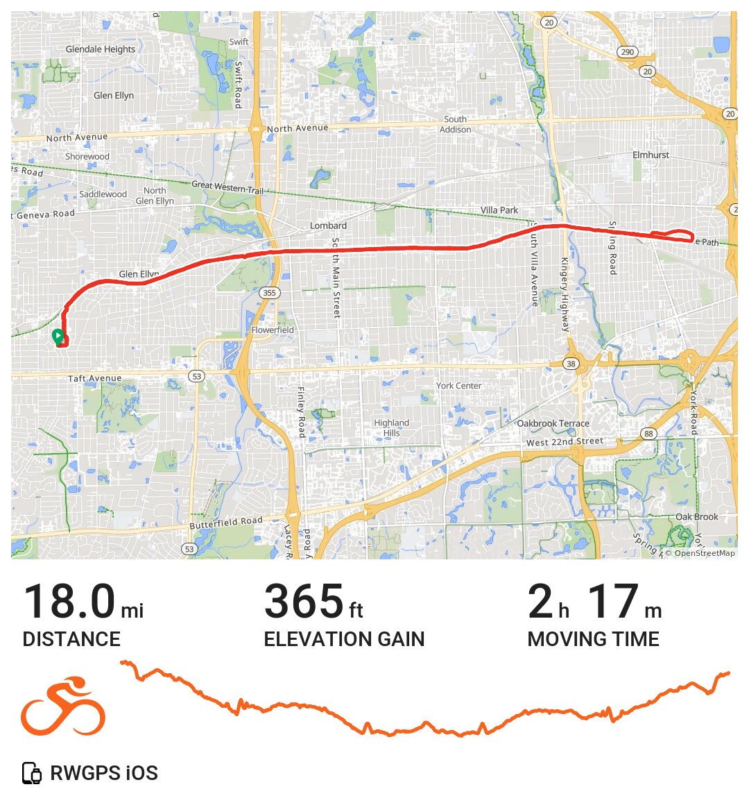 Prairie Path Ride to Elmhurst and Back Home! A bike ride in DuPage