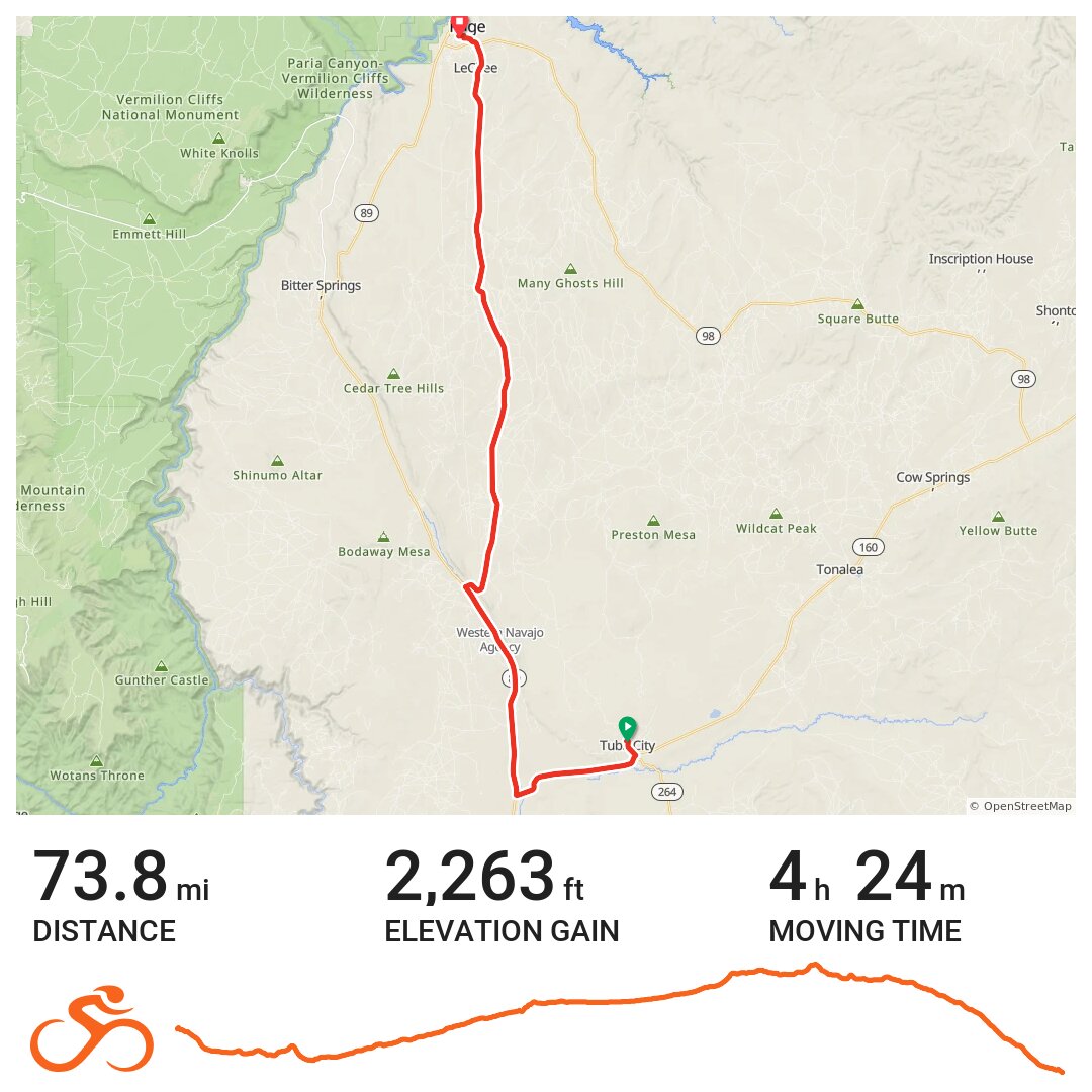06/20/2015 FCBA Day 11 Tuba City, AZ to Page, AZ A bike ride in