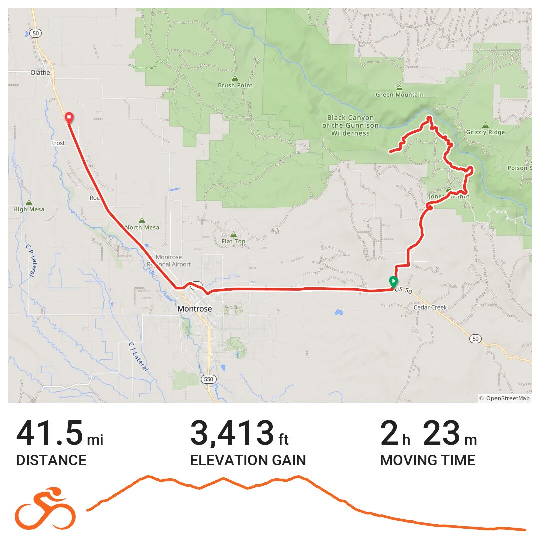 06/01/15 A bike ride in Montrose County, CO