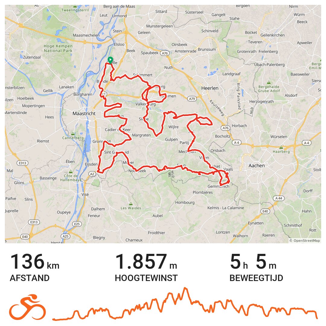 PA - Mergellandroute extra zwaar - A bike ride in Meerssen, Limburg