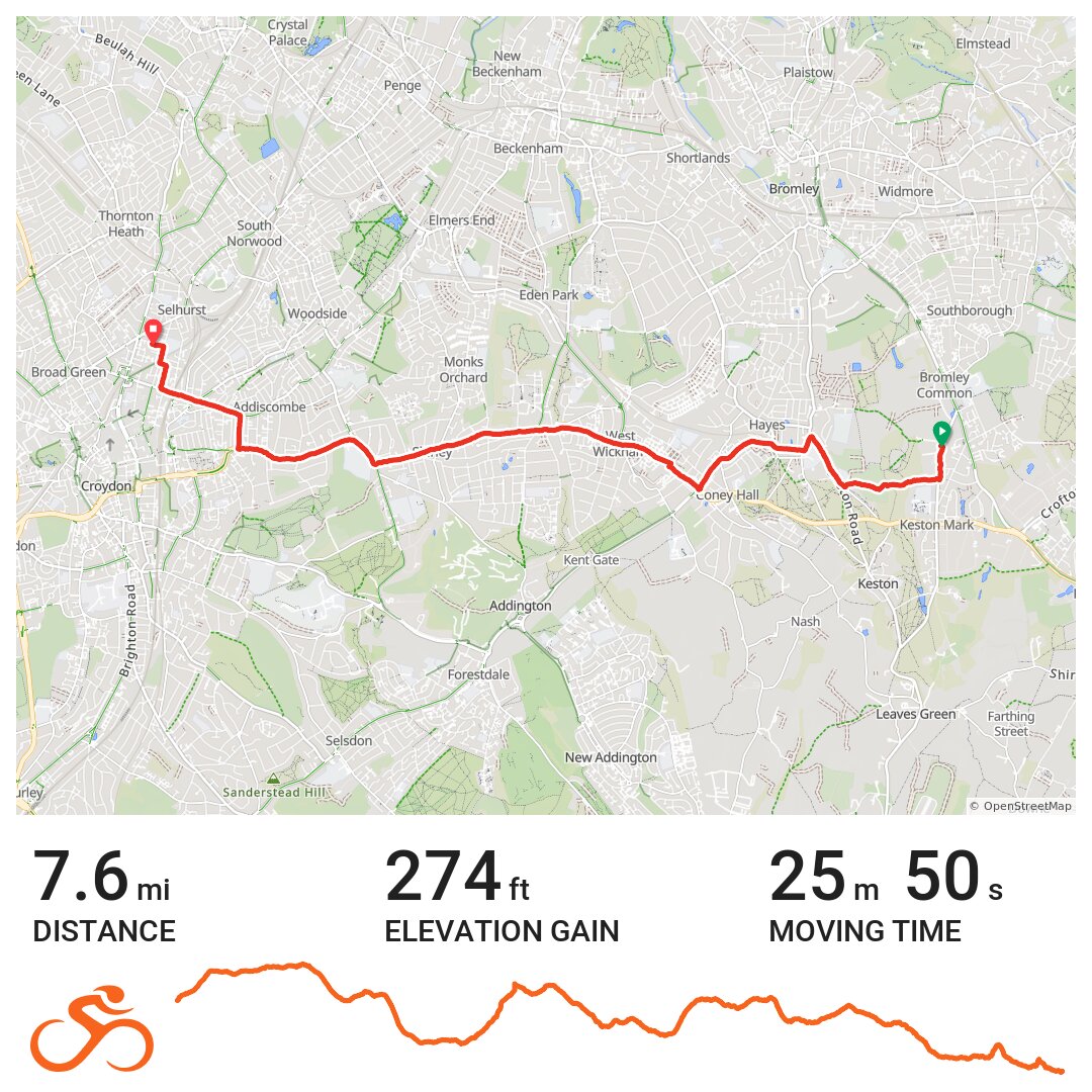 Bromley common Return - A bike ride in London, England