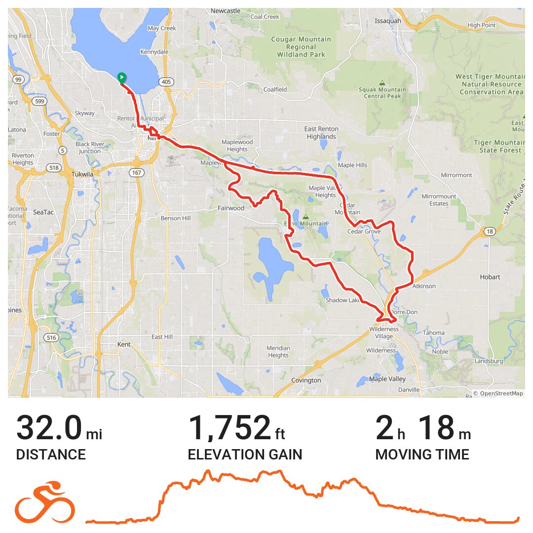 Renton Fairwood Maple Valley loop · Ride with GPS