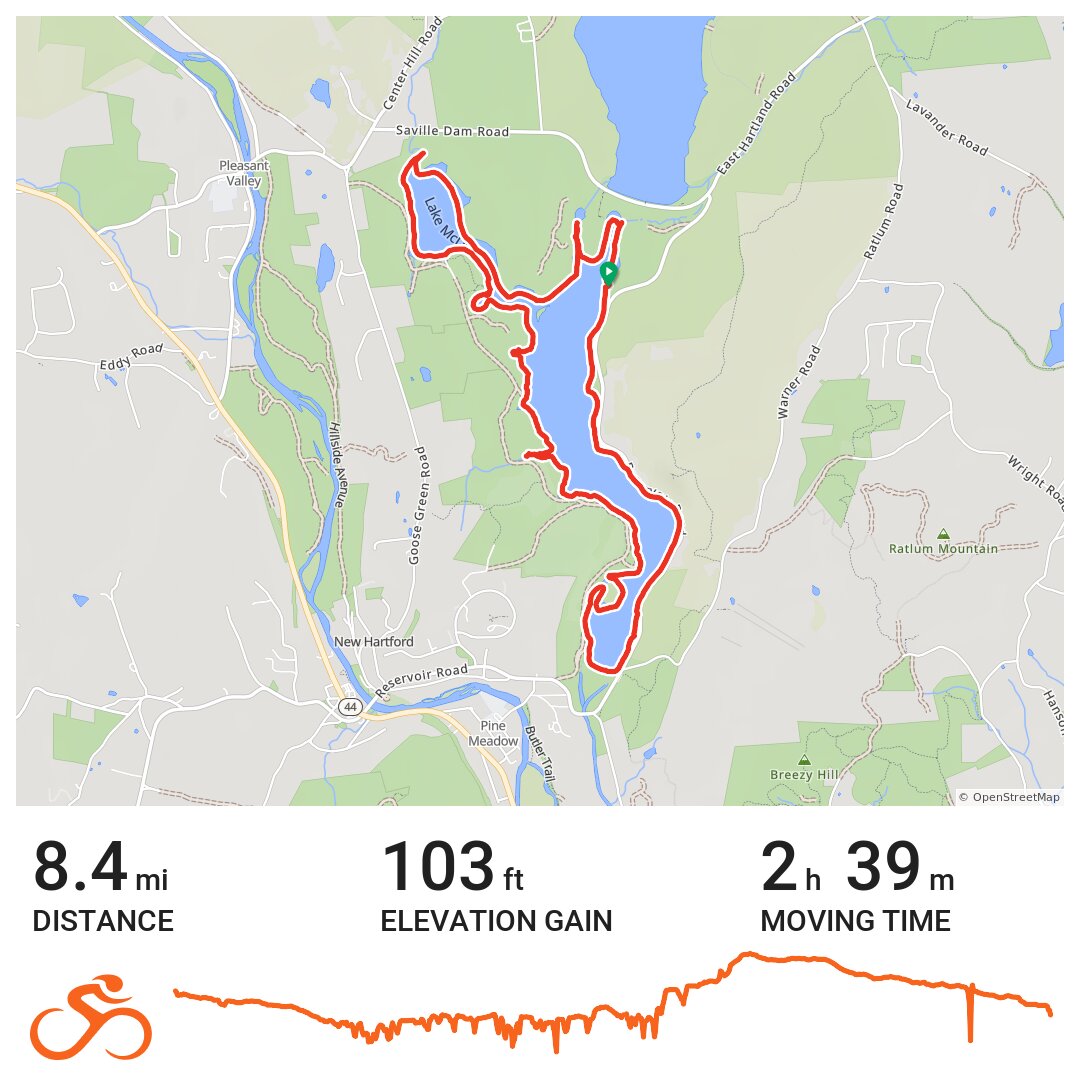 Paddle, Lake McDonough, Barkhamsted - A bike ride in Litchfield County, CT