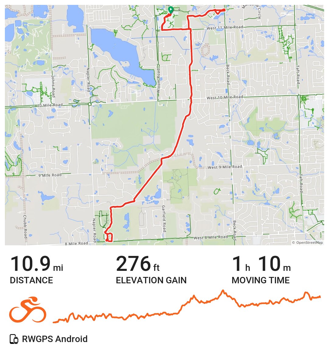 03/21/21 A bike ride in Novi, MI