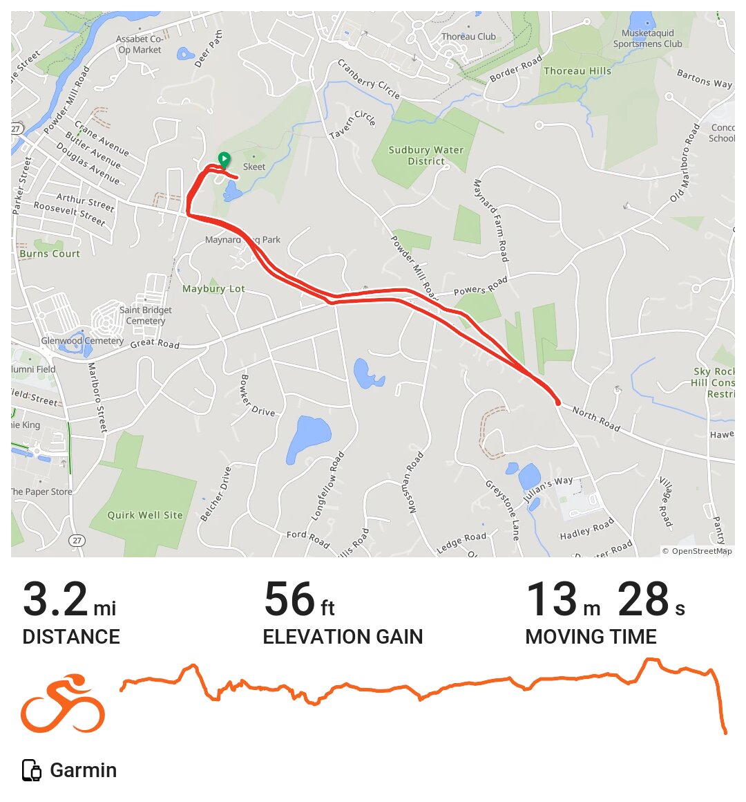 09/13/15 A bike ride in Maynard, MA