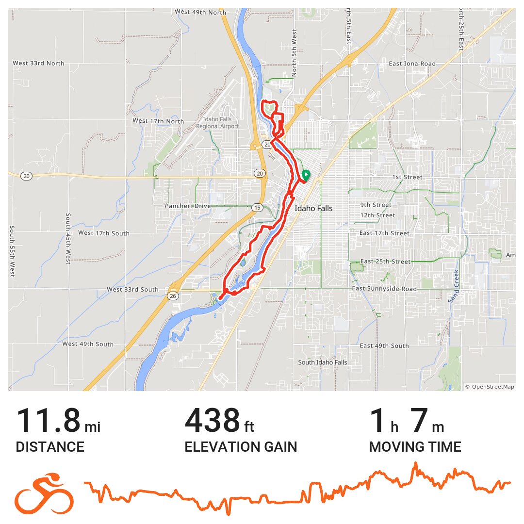 04/16/21 - A bike ride in Idaho Falls, ID