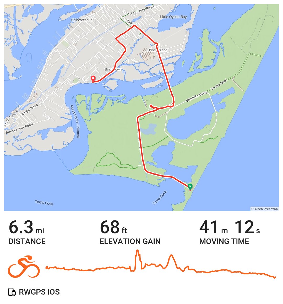 Assateague Beach to Condo A bike ride in County, VA