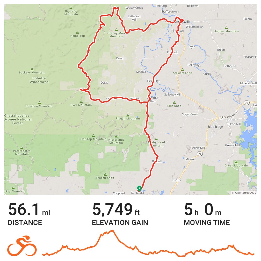 Ellijay-cohutta Wma-copperhill Mixed Pavement · Ride With Gps