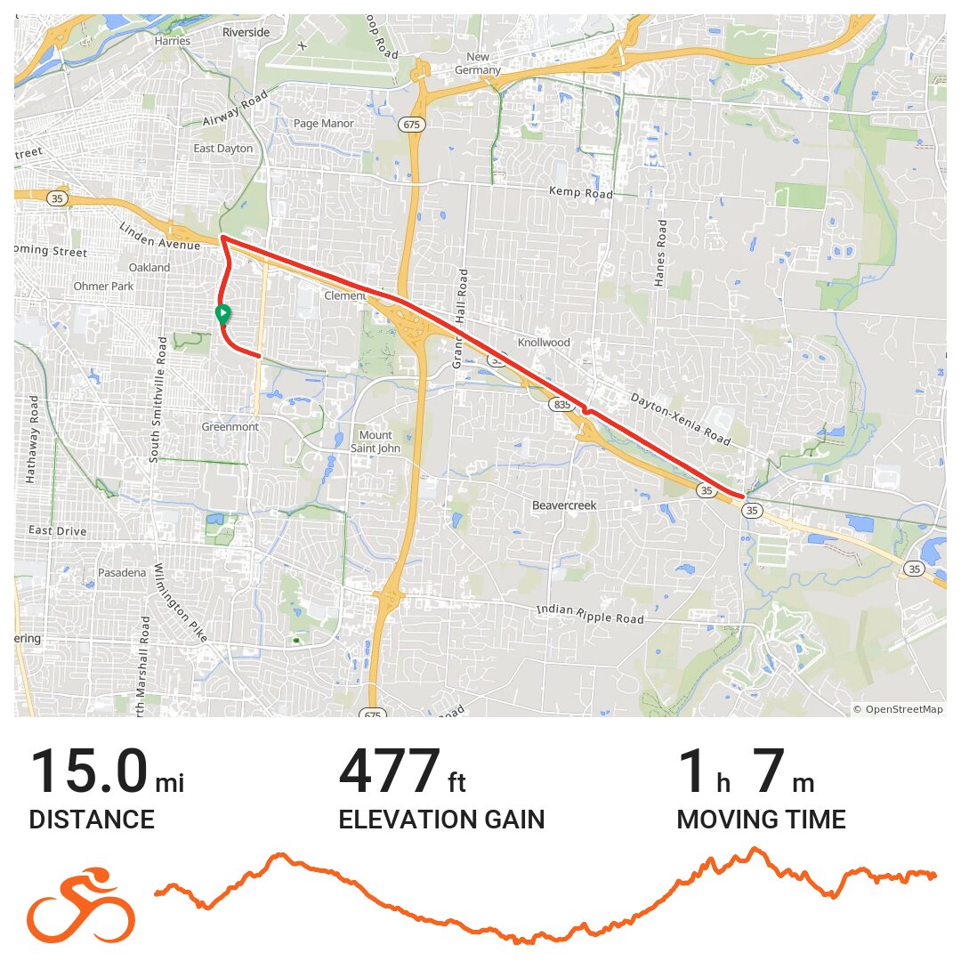 Beavercreek Trail A bike ride in Dayton, OH