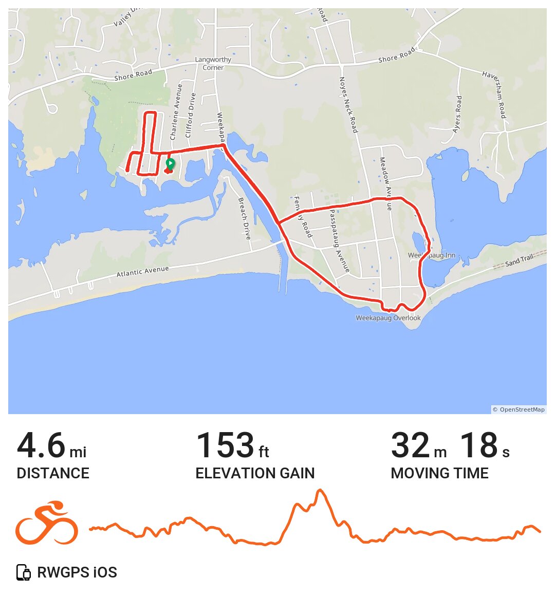05/27/21 A bike ride in Westerly, RI