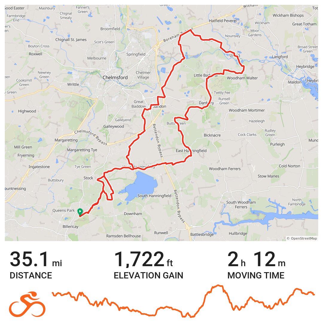 Boreham Danbury 35 miles · Ride with GPS