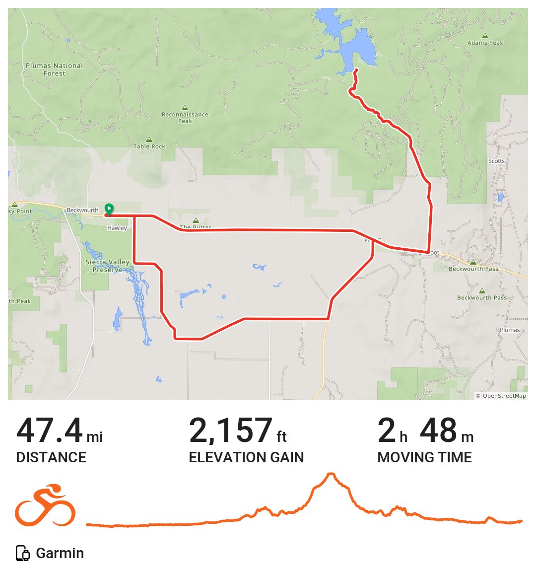 Frenchman Lake Fall Colors Ride A bike ride in Plumas County, CA