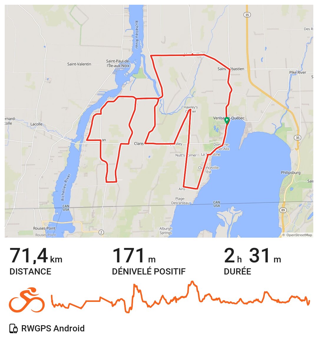 VeniseenQuébec boucle A bike ride in VeniseenQuébec, Québec