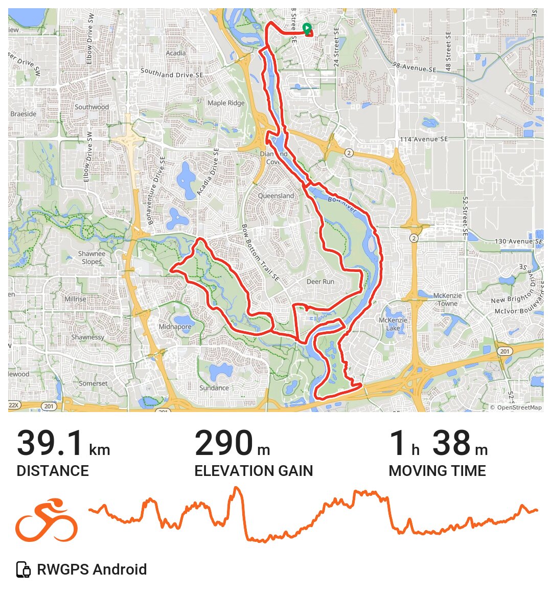 Ride south A bike ride in Calgary, Alberta