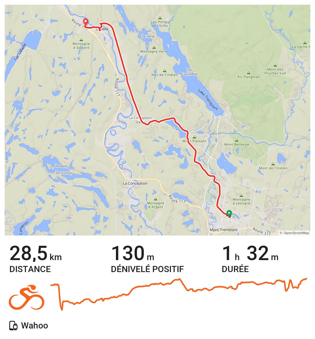 GRAVEL Boucle PapineauLabelle, Jour 1 de 5 A bike ride in Mont