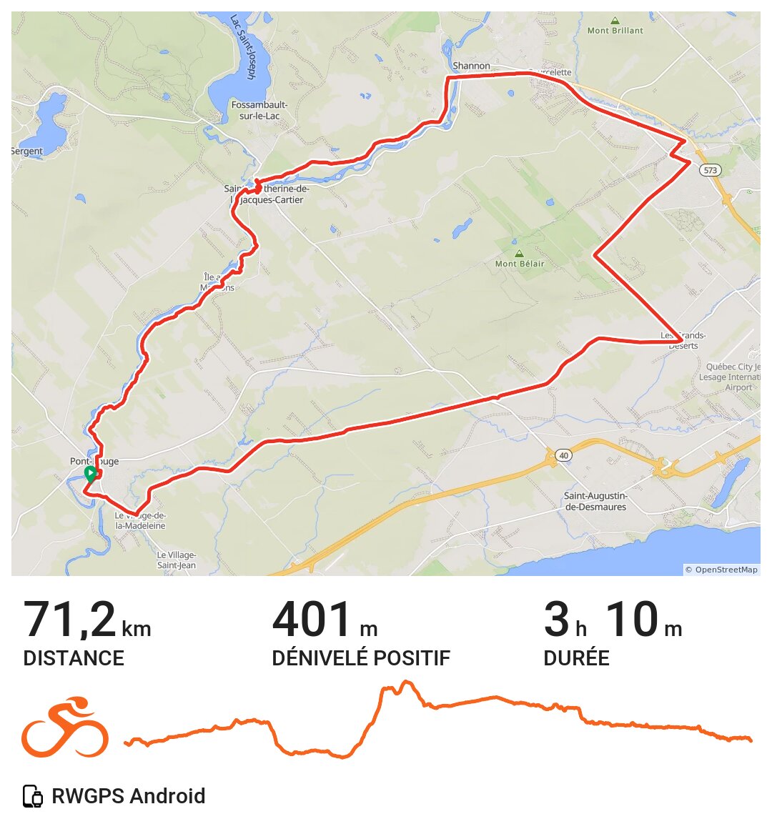 PontRouge Québec ValBélair SteCatherine · Ride with GPS