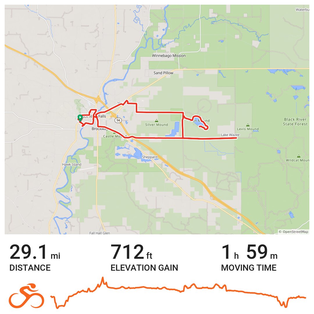 06/29/21 - A bike ride in Black River Falls, WI