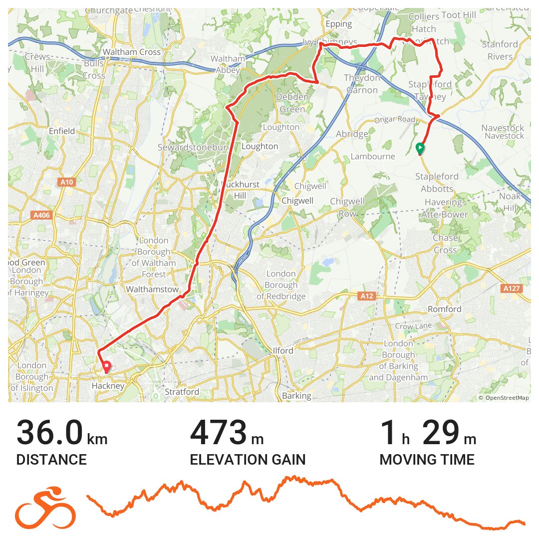 epping forest cycle route map