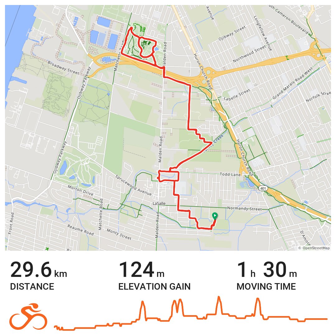 12/05/15 Brunet to Malden Pk and back - Eine Radtour in Windsor, Ontario