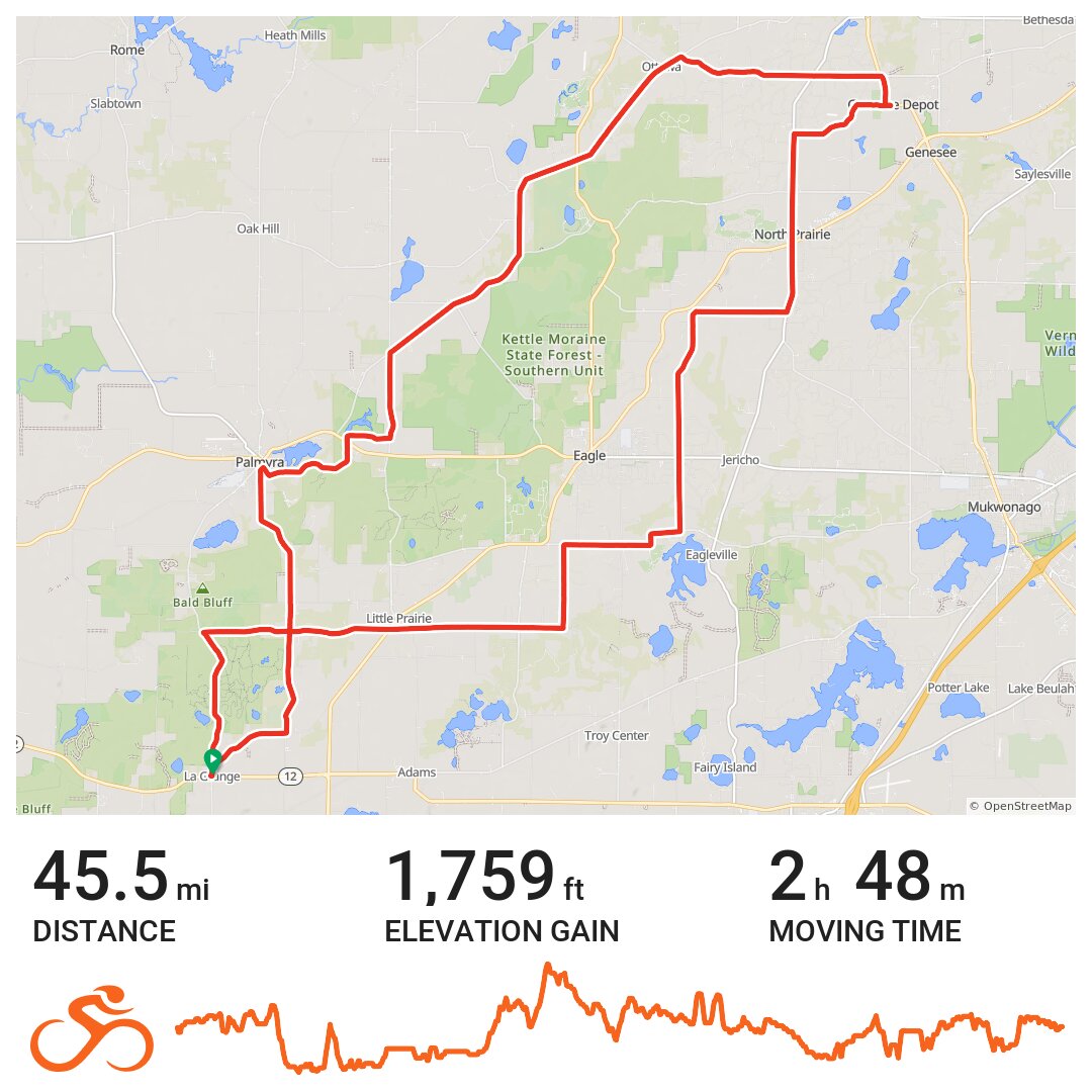 LaGrange to Genesee - A bike ride in La Grange, WI