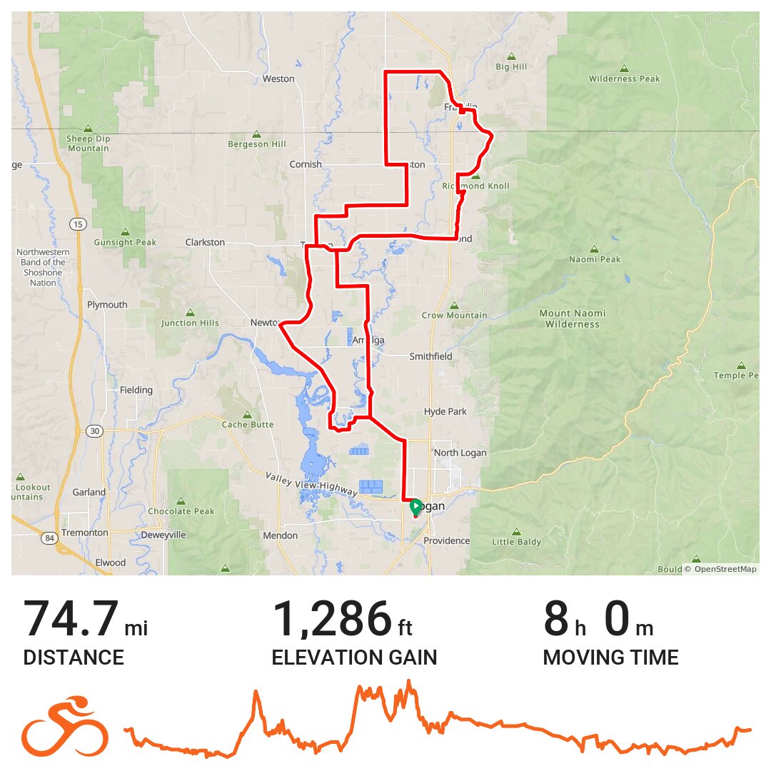 MS150 Day 1 Logan, UT · Ride with GPS