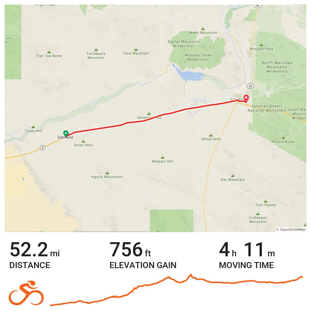 C2C Day 6 Yuma to Gila Bend A bike ride in Yuma County, AZ