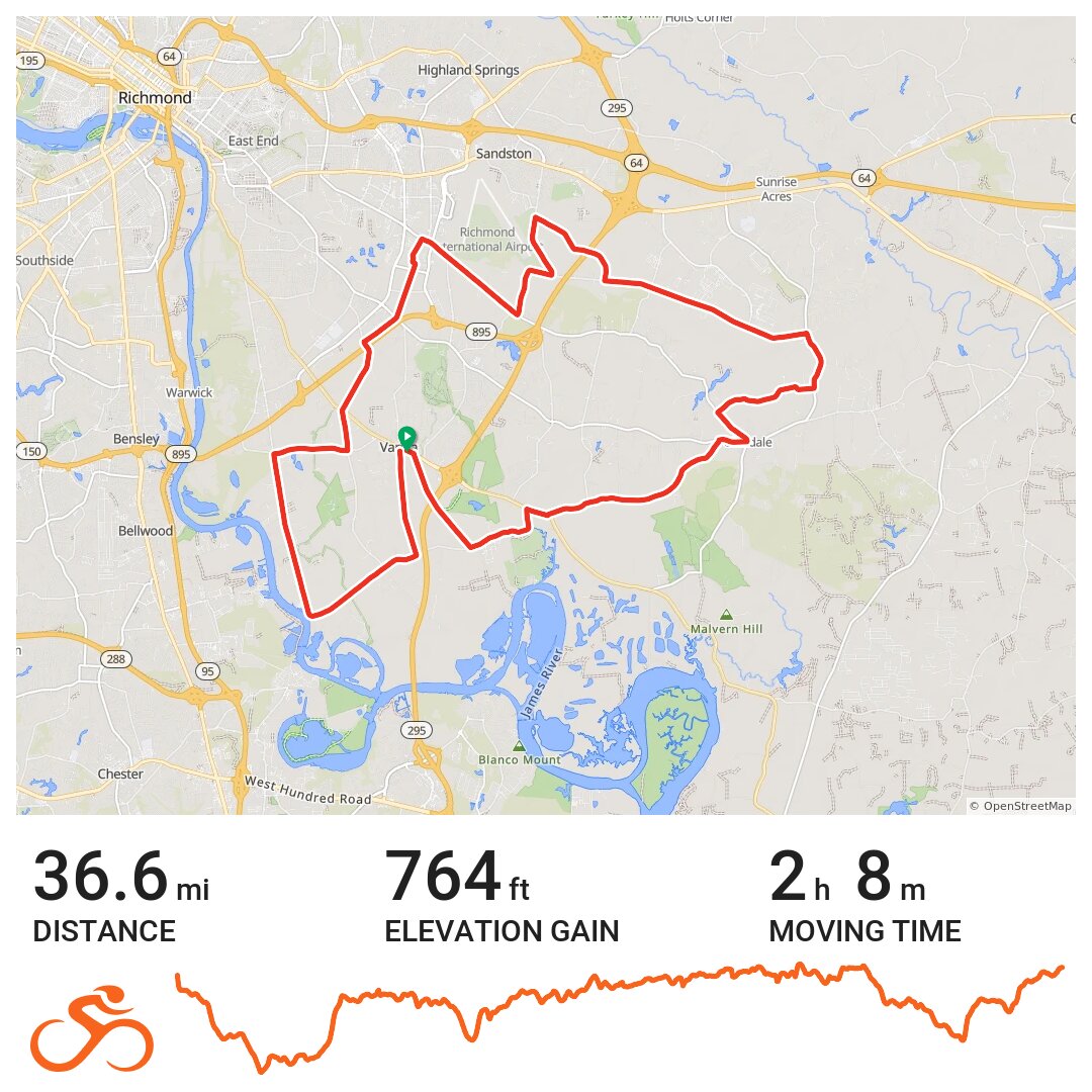 Portabella Long Bridge 36 A bike ride in Varina, VA
