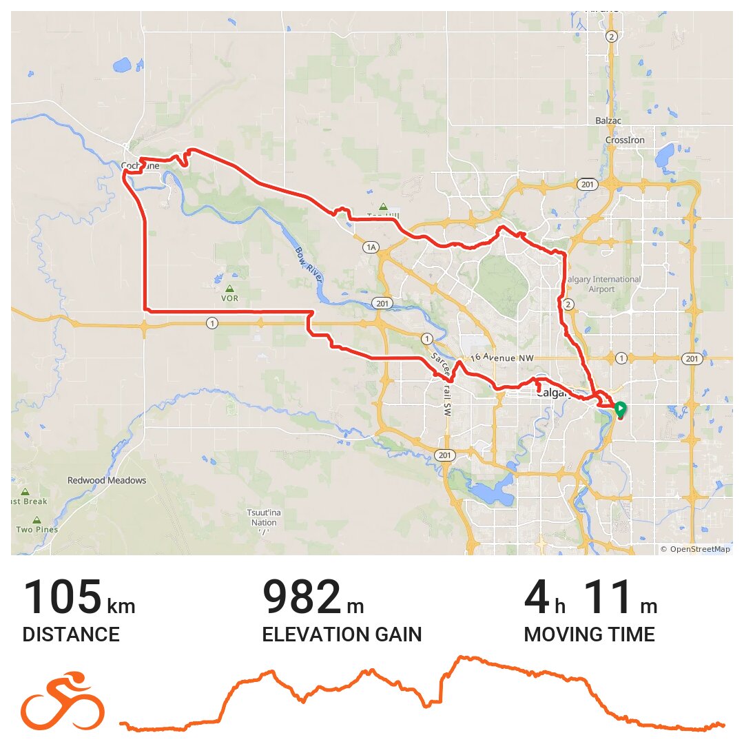 Calgary Cochrane Calgary A bike ride in Calgary, Alberta