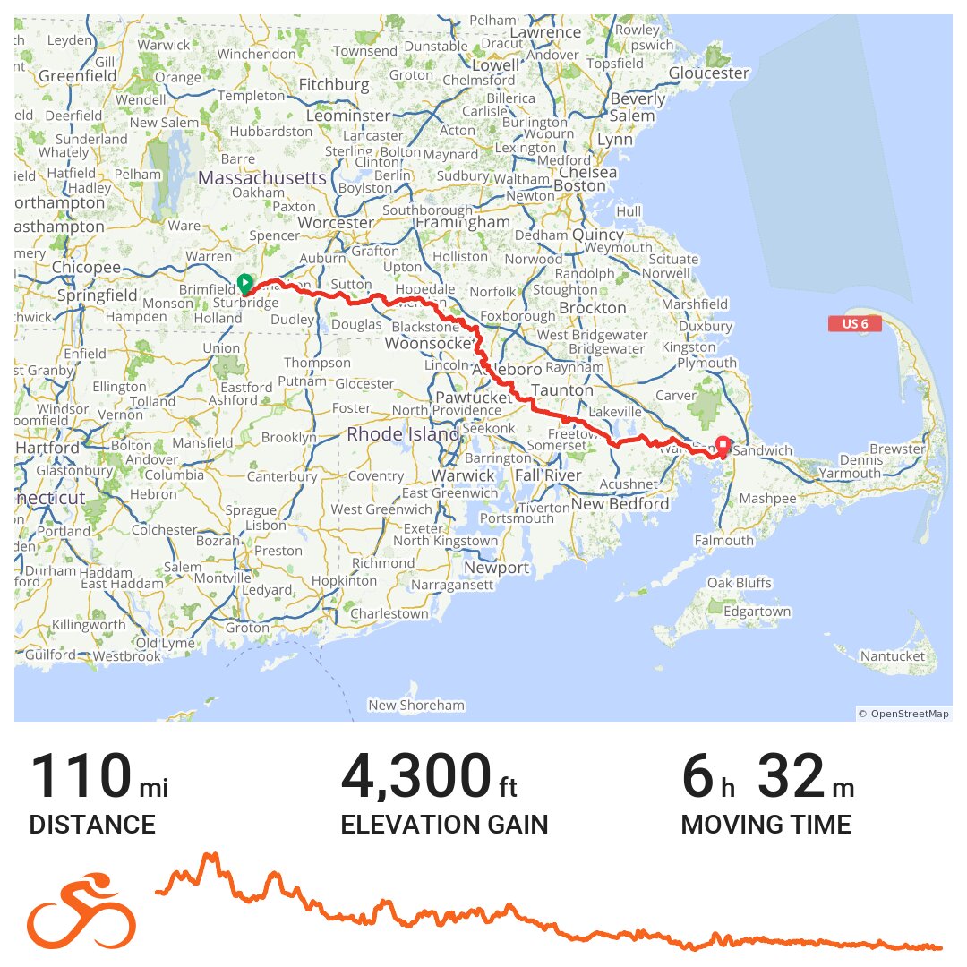 Pan Mass Challenge Day 1 · Ride with GPS