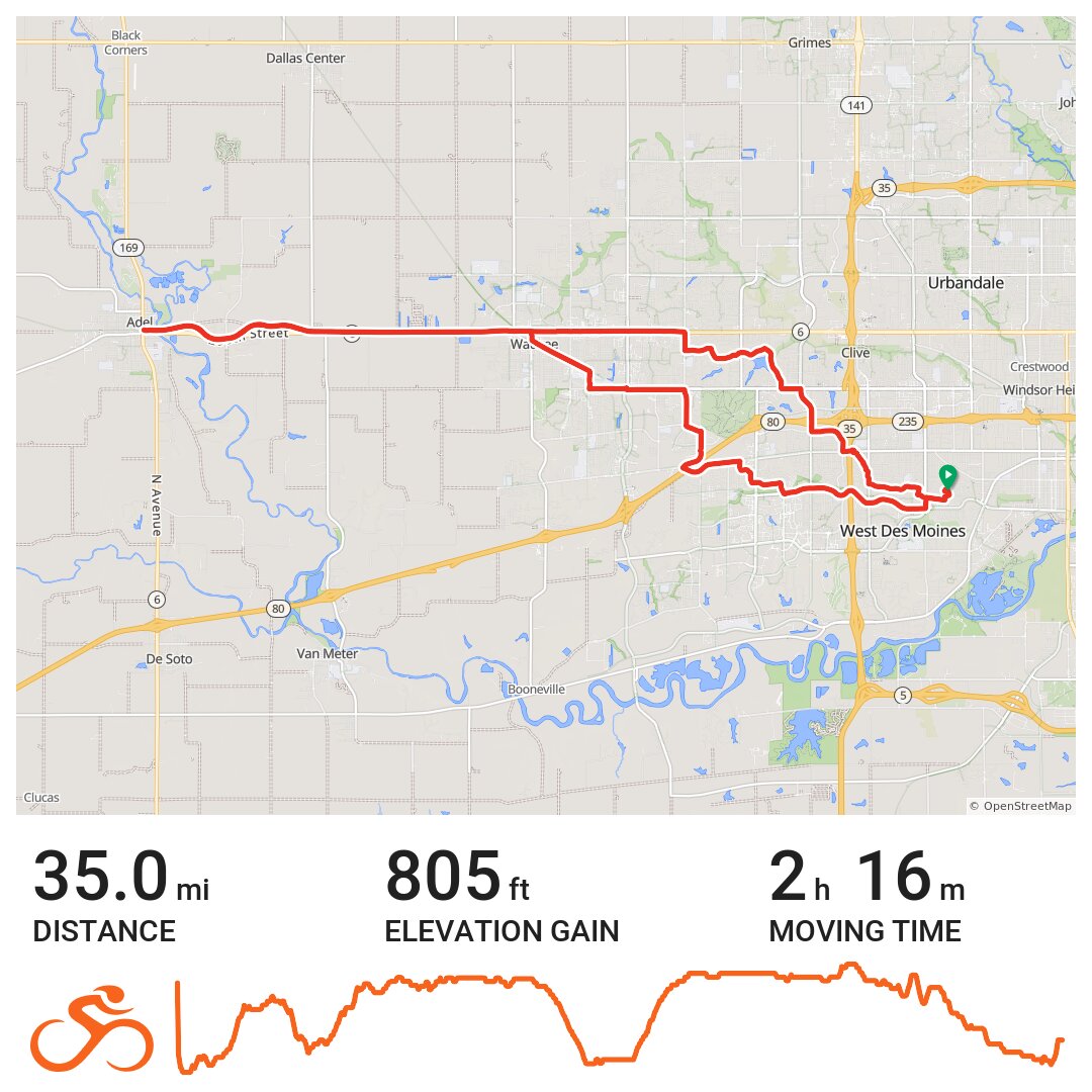 Adel - A bike ride in West Des Moines, IA