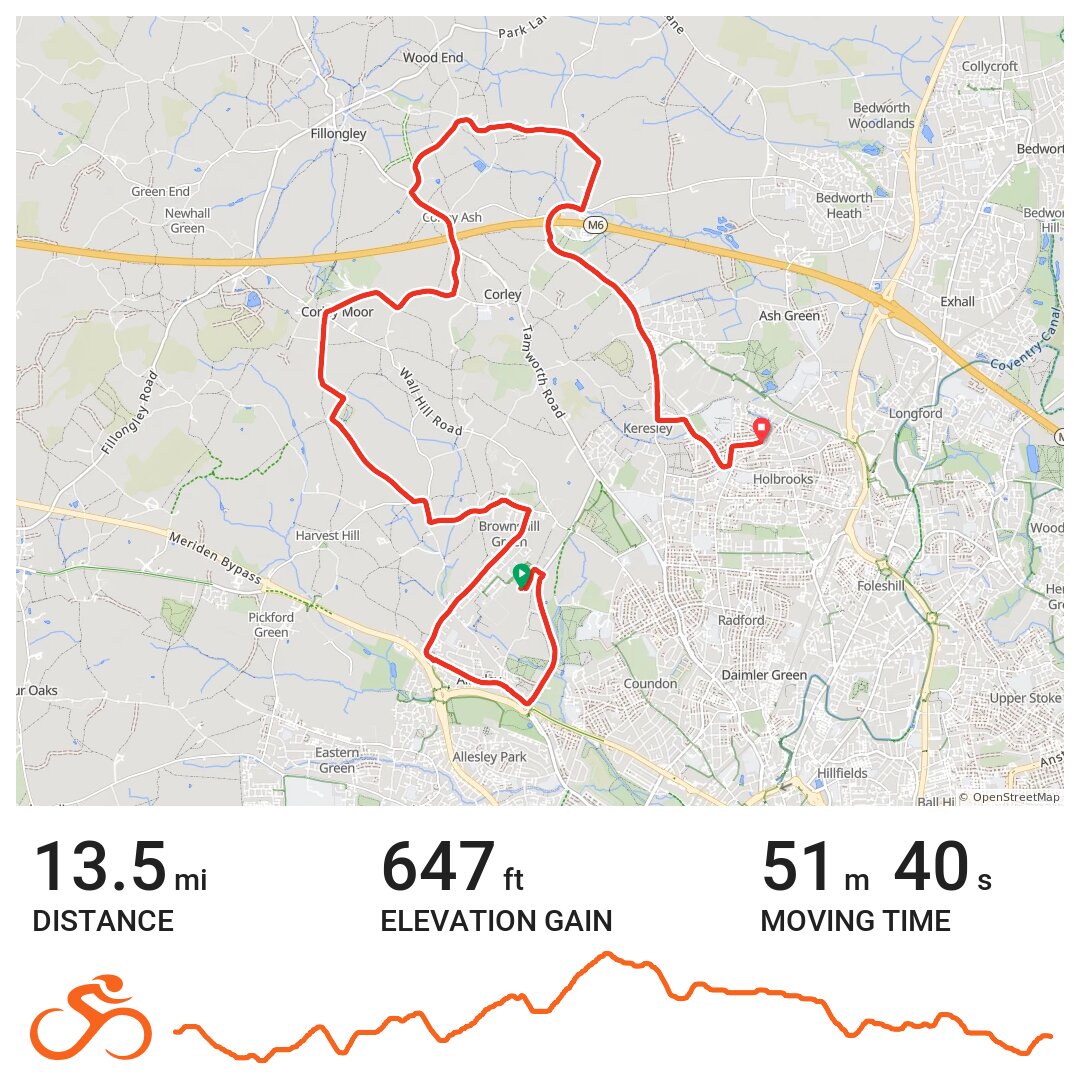 Friday Ride Home A bike ride in Coventry, England