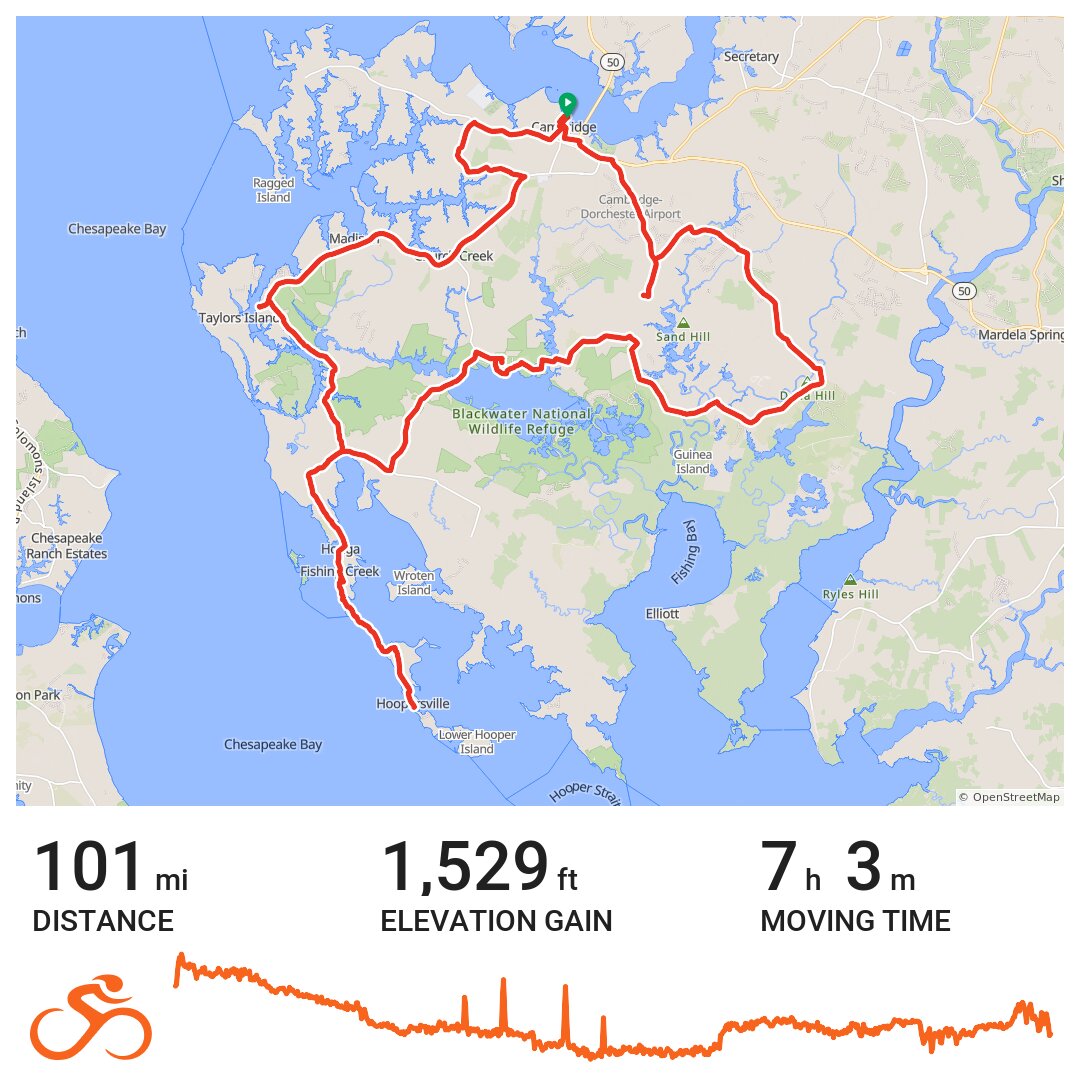 Cambridge, Hoopers Island and farmland 2017 · Ride with GPS