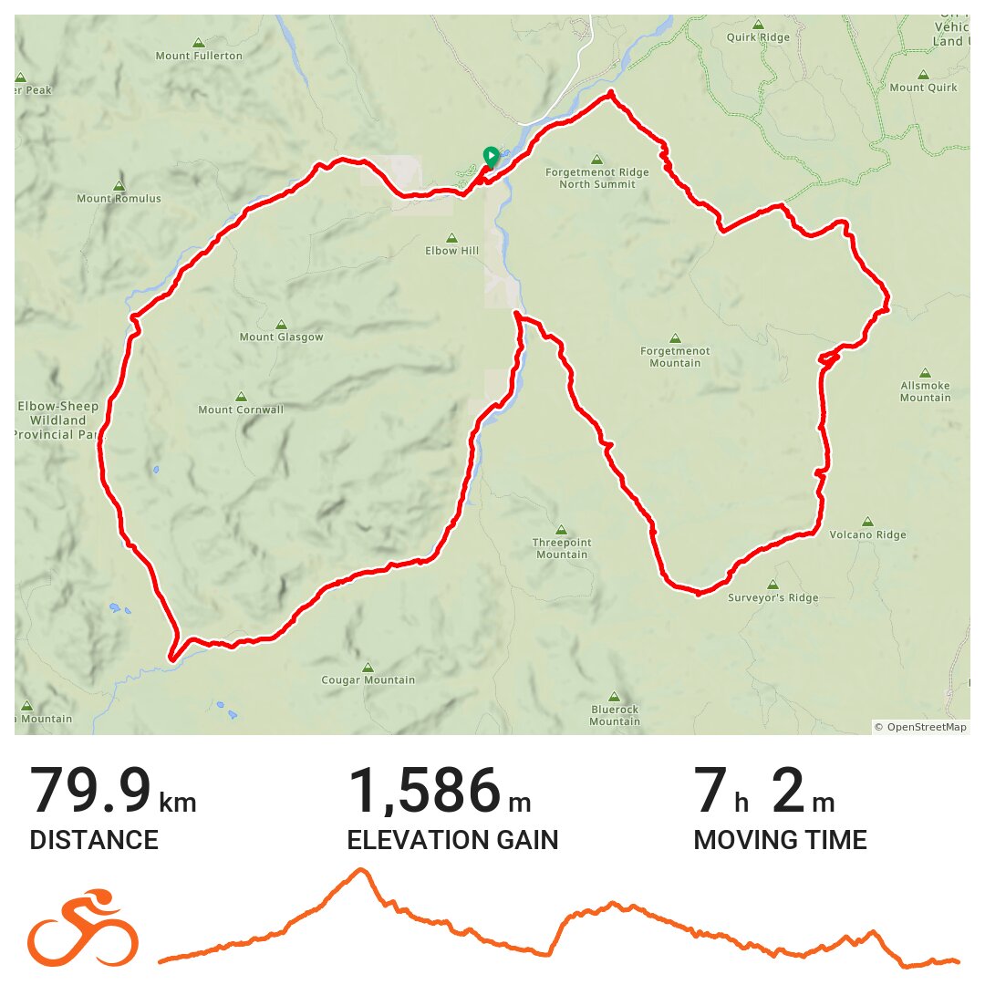 Little Elbow & Forgetmenot Mountain loop - A bike ride in Alberta