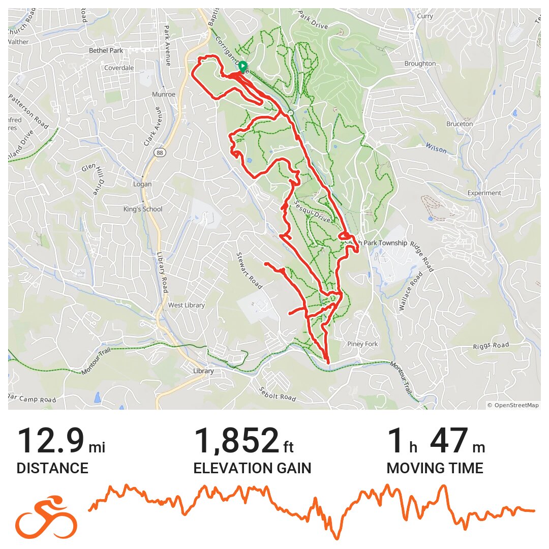 10/21/12 A bike ride in Bethel Park, Pennsylvania